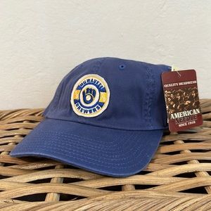 American needle curved bill Milwaukee brewers hat cap unisex